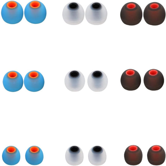 Earbud Tips Earbud Replacement Pieces Silicone Soft and Comfortable Compatible with Senso, Tozo, Sony & Other Inner Hole 3.8mm -5.1mm Earbud in-Ear Headphones 9 Pairs S/M/L