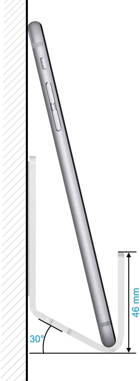 TXEsign Adhesive Wall Phone Holder Mount for Smartphones iPhone External Battery Wall Holder Mount (White)