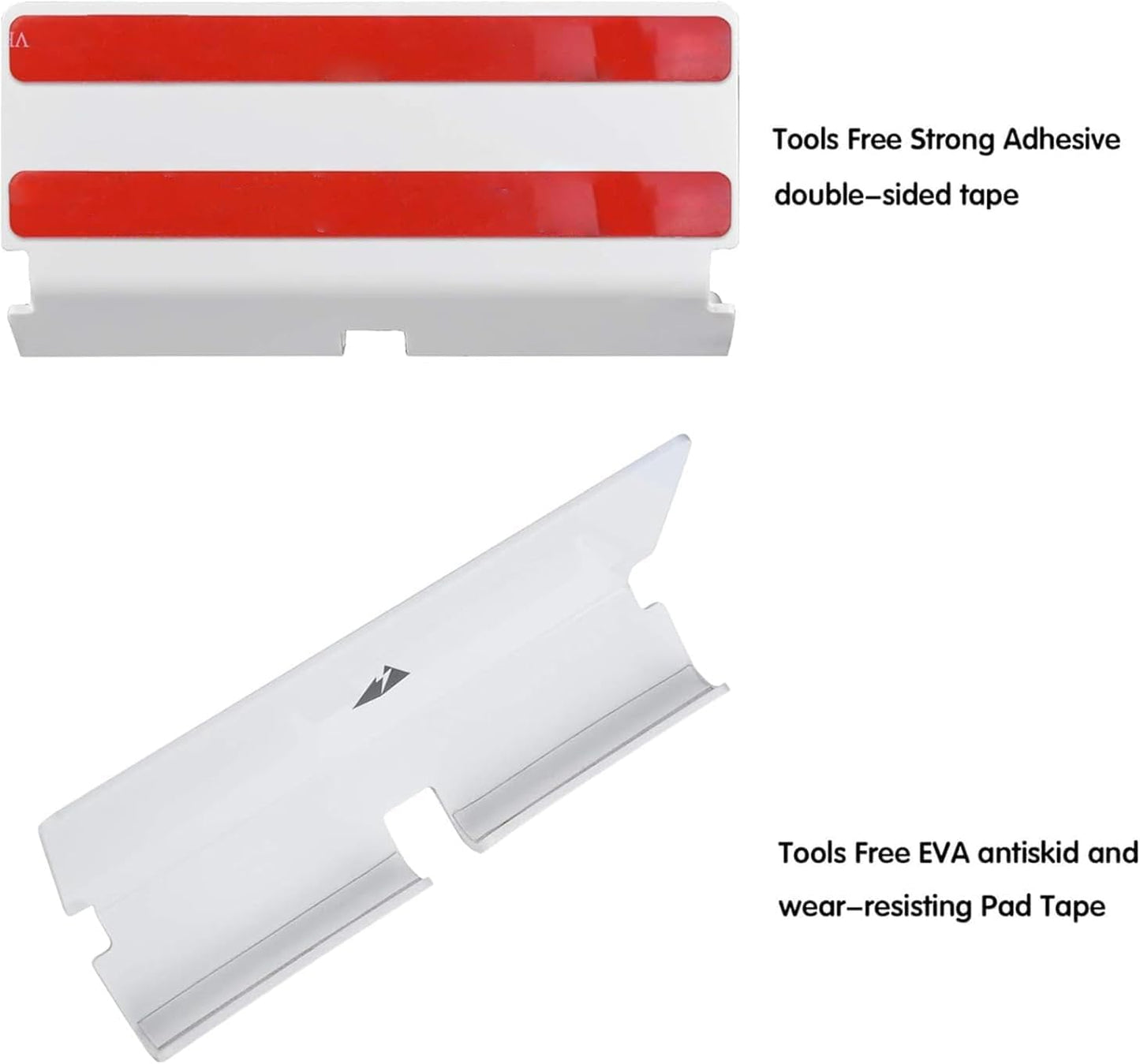 TXEsign Adhesive Wall Phone Tablet Holder Mount Stand for Tablet Smartphones eReader Wall Holder Mount Shelf (White)