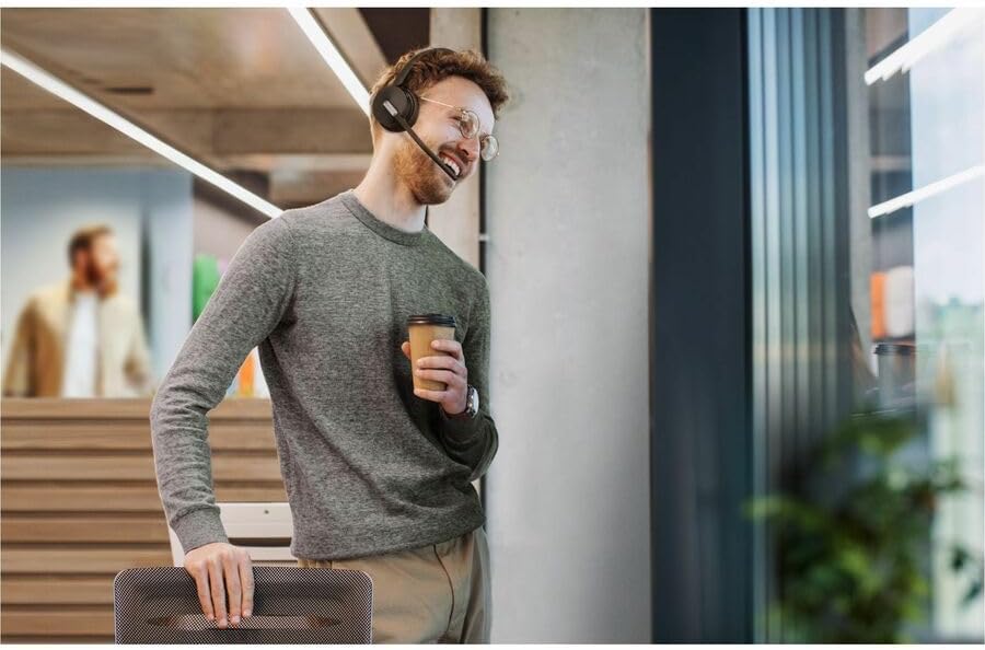 Yealink BH70 Dual Wireless Bluetooth Headset with Mic for Work, Teams Certified, up to 35h Talk Time, 147g All-Day Wearing Comfort, USB-C/A