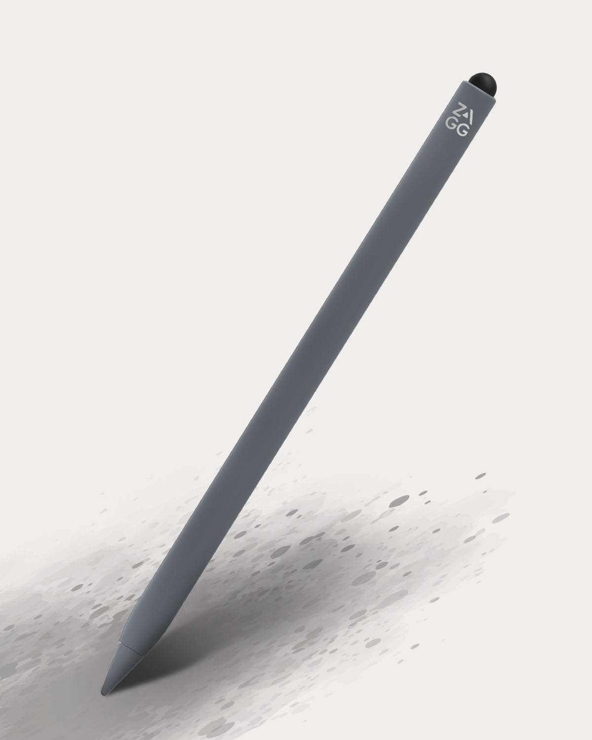 ZAGG Pro Stylus 2 with Active & Capacitive Tips, Palm Rejection, Tilt Recognition, Bluetooth Pairing, Compatible w/iPad Pro 11/12.9 (3,4, & 5 Gen)/Air 10.9/iPad 10.2/9.7/Mini 5/ iPad Air (M2) - Gray