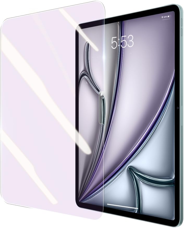 PERFECTSIGHT Anti Blue Light Screen Protector Compatible with iPad Pro 11 Inch 2024 M4, Eye Protection Blue Light Filter, HD Easy Installation Anti Fingerprint Tempered Glass, 1 Pack