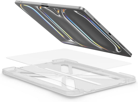 FLOLAB ONETIME NanoArmour Anti-Glare Screen Protector for iPad Pro 13 Inch M4 2024 Anti-Fingerprint Tempered Glass, TruColor, Matte, Easy Install, Bubble Free, Dust Free, Smooth as Butter, Durable