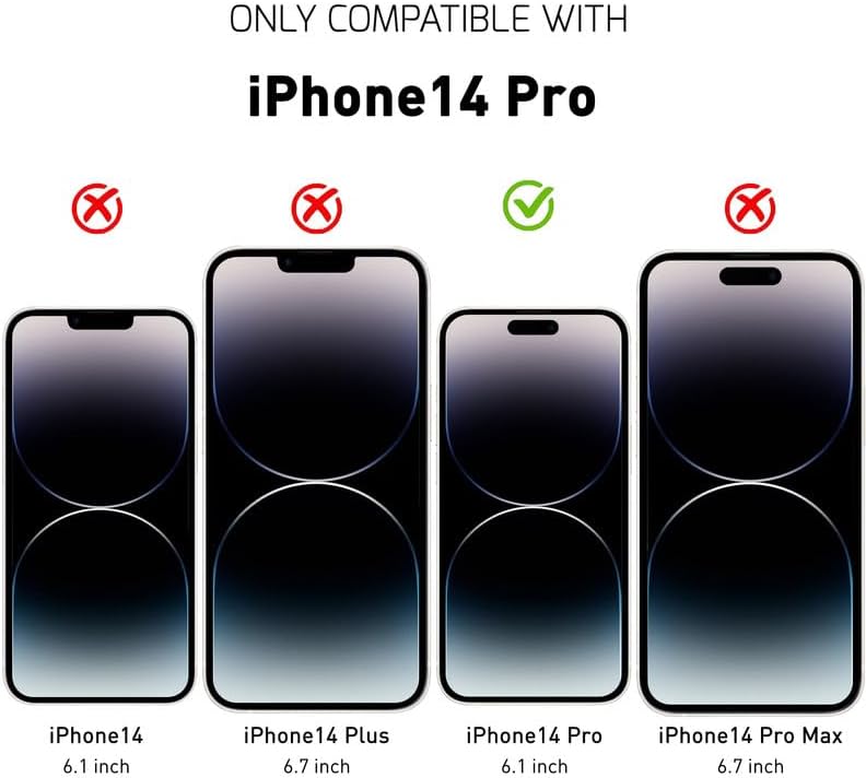 iPhone 14 Pro Screen Protector Tempered Glass Compatible with Apple Dynamic Island (2 Pack)