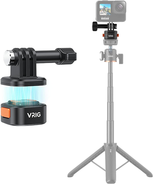 VRIG Quick Release Base Mount Kit for GoPro Accessories, Magnetic Quick Release Camera Tripod Mounts for Insta 360, DJI Osmo Action 5Pro/4/3,Go Pro Hero 13 12 11 10 9,with 1/4" Screw Hole for Tripod