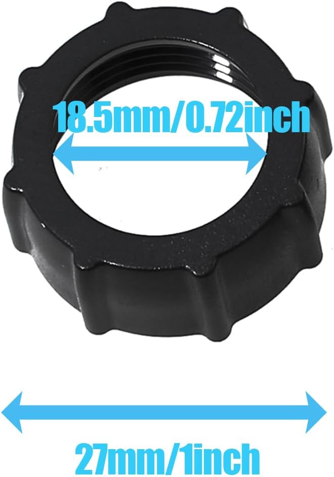 Maxmoral 16PCS Black Plastic Tightening Nut Ball Joint Fixing Adapter Head Holder Ring Car Holder Screw Fixing Head Holder for 17mm Ball Adapter