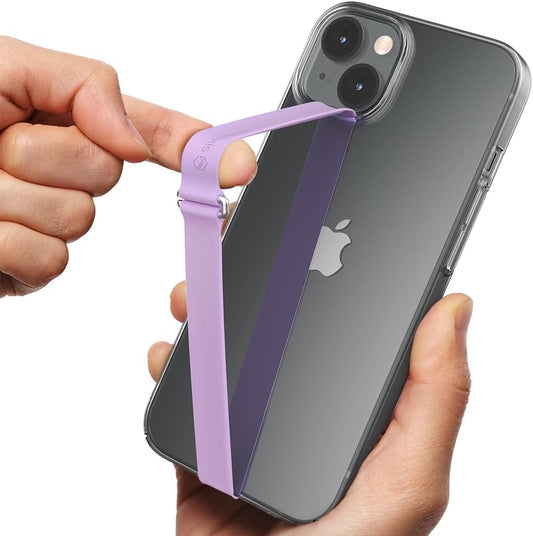 Sinjimoru C-Shaped Silicone Phone Grip, Cell Phone Strap With Clip for iPhone & Samsung Cases - Sinji Loop Clip Lavender 200