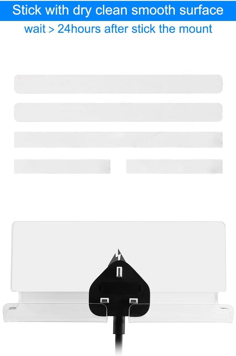 TXEsign Adhesive Wall Phone Tablet Holder Mount Stand for Tablet Smartphones eReader Wall Holder Mount (Silky White & Transparent)