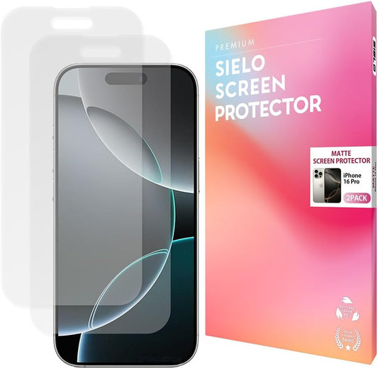 SIELO 2 Pack Matte Screen Protector, 9H Hardness Shatterproof & paper-feel PET Film, Anti-Glare & Anti-Fingerprint Case Friendly Screen Protector Film.
