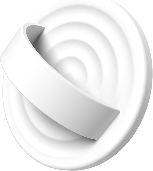 Magnetic Phone Ring Grip Holder, Silicone Finger Loop Grip, Compatible with MasSafe, Back of Phone for iPhone Pro Max/Plus/16/15/15/14/13/12 Series, White