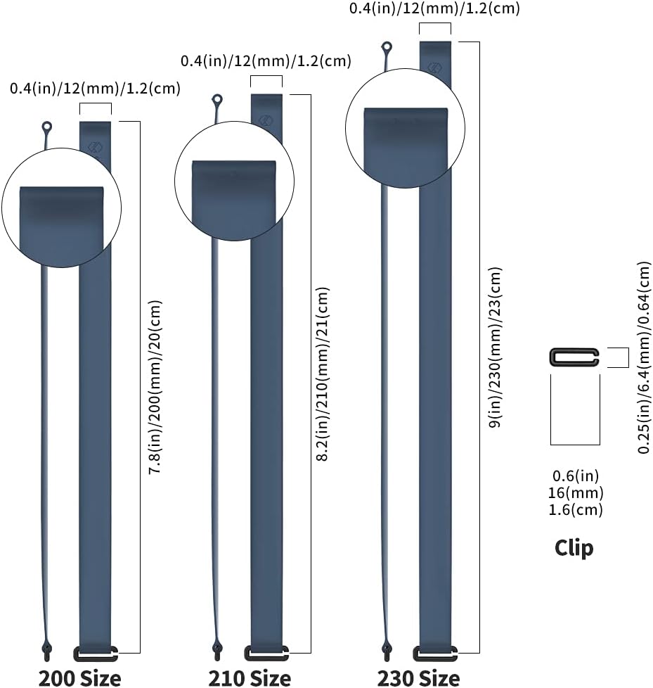 C-Shaped Clip Finger Phone Grip, Sinjimoru Silicone Cell Phone Strap for Phone Case with Clip as Phone Loop Holder for iPhone Case & Samsung Phone. Sinji Loop Clip Navy 230