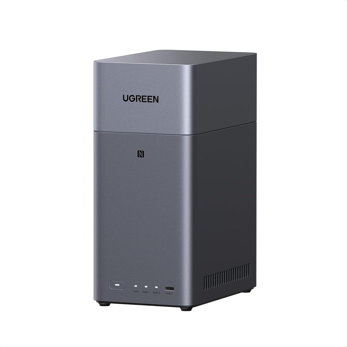 UGREEN NASync DH2300 2-Bay Desktop NAS, Support Capacity 60TB (Diskless), Remote Access, AI Photo Album, Beginner Friendly System, 4GB LPDDR4X RAM,1GbE, 4K HDMI, Network Attached Storage(Diskless)