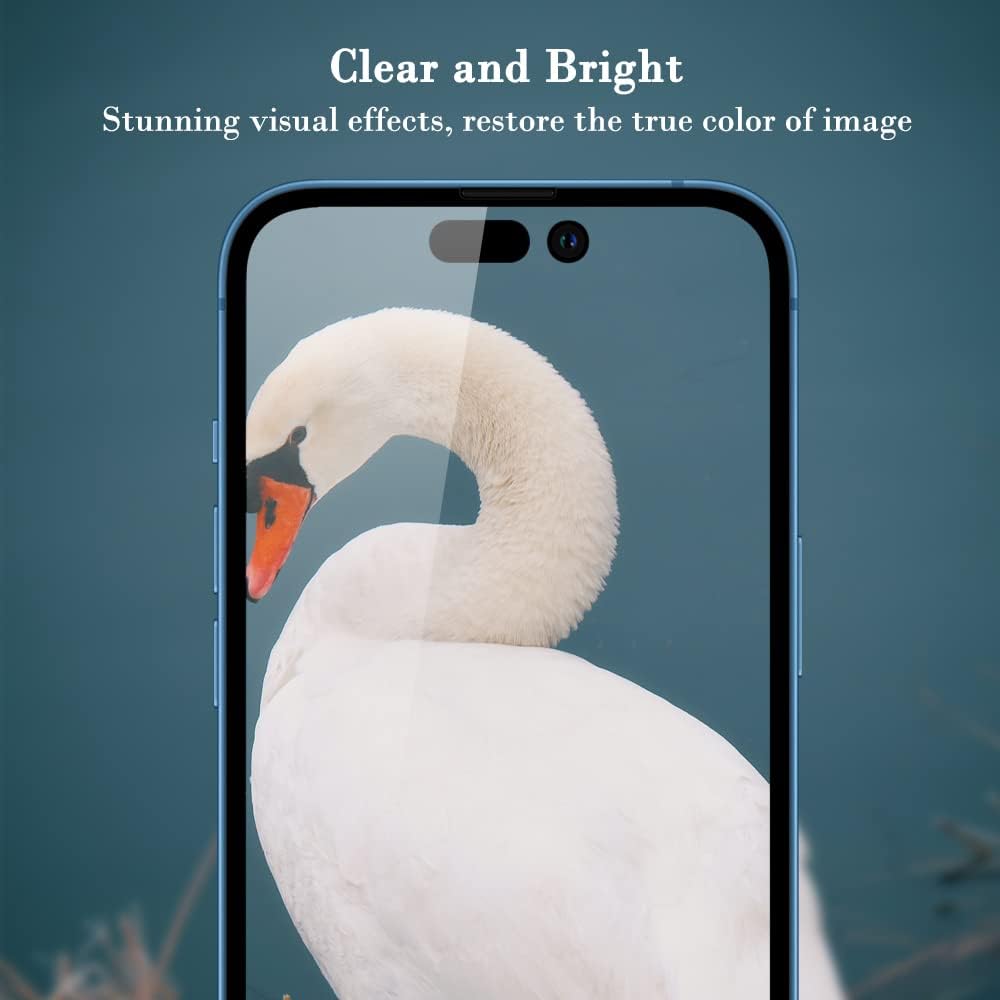 PERFECTSIGHT Sapphire Anti Blue Light Screen Protector Designed for iPhone 14 Pro, [Medical-Grade Eye Protection] HD Filter 6 Radiations Shatterproof Diamond Hard Tempered Glass (6.1 inch)