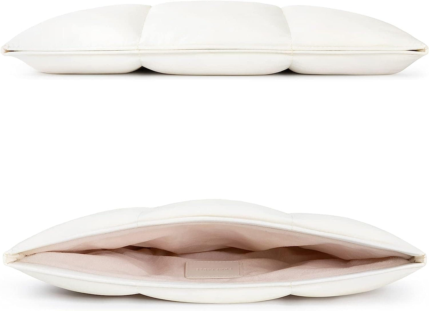 Comfyable Puffy Laptop Sleeve 13 Inch 14 Inch, Quilted Puffer Laptop Carrying Case, Pillow Case Compatible with MacBook Air M4 2025 M3 M2 M1, MacBook Pro M4 Pro/Max, Rice