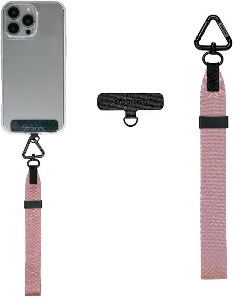 Smartish Phone Wristlet - Case Clinger - Universal iPhone Holder with Detachable Wrist Strap Loop with Phone Insert Unisex Gift for All Phone Cases iPhone, Galaxy, Pixel - Mauve It or Lose It