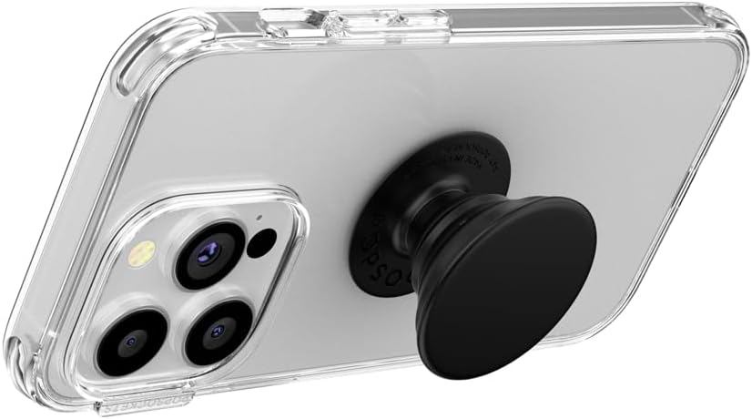 PopSockets Phone Grip with Expanding Kickstand, Adhesive Grip - Black