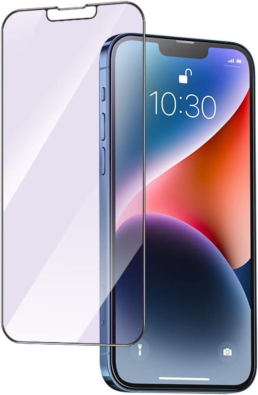PERFECTSIGHT Anti Blue Light Screen Protector Compatible with iPhone 14 Series, Eye Care HD Clear Tempered Glass - Anti Eye Fatigue & Eye Dry 2X Stronger Easy Installation (iPhone 14 Max 6.7 inch)