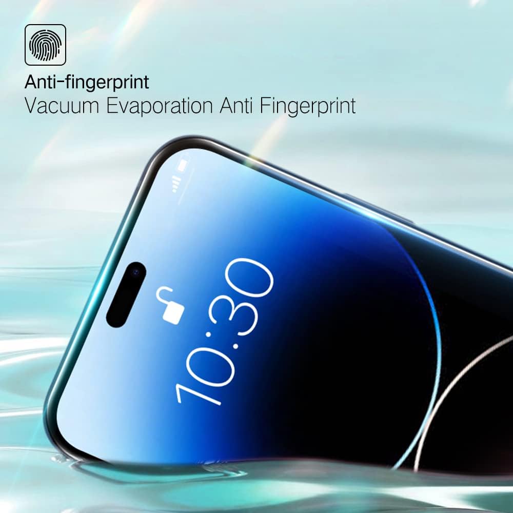 PERFECTSIGHT Sapphire Anti Glare Anti Blue Light Screen Protector Designed for iPhone 14 Pro Max - Eye Protection Diamond Hard Tempered Glass - Matte Military Grade Shatterproof Bubble Free (6.7 inch)