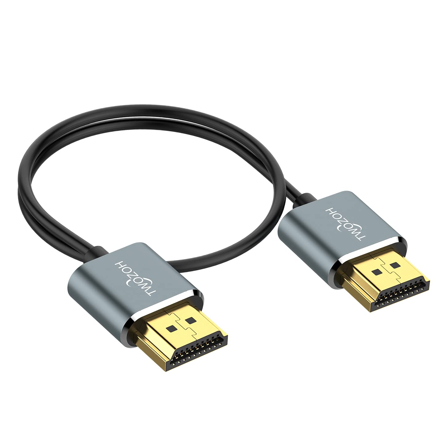 Twozoh Ultra-Thin HDMI to HDMI Cable 6.6FT, Hyper Slim HDMI 2.0 Cable, Extreme Flexible HDMI Cord Support 3D/4K@60Hz, 2160P, 1080P