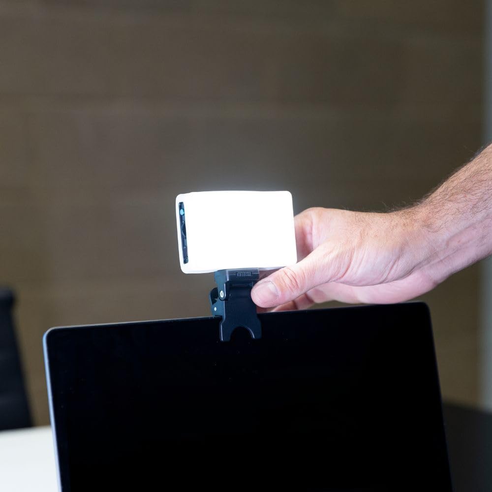 Lume Cube Video Conference Lighting Kit | Live Streaming, Video Conferencing, Remote Working | Lighting Accessory for Laptop, Adjustable Brightness and Color Temperature, Computer Mount Included