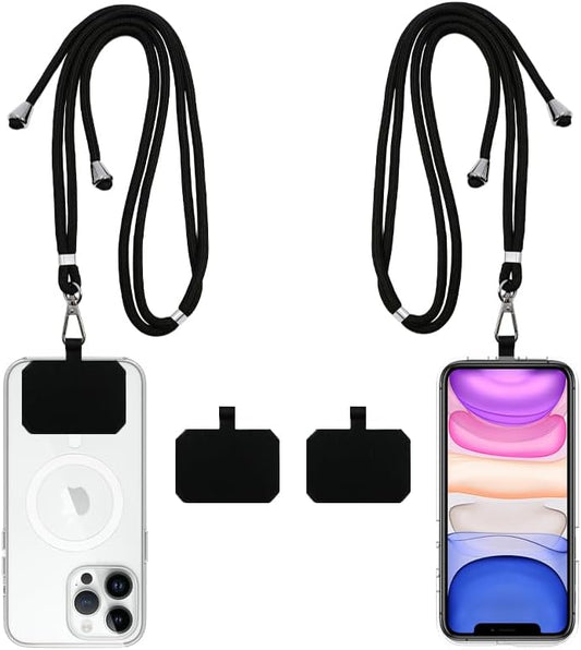Cell Phone Lanyard, Universal Phone Strap,2x Adjustable Neck Strap,4x Pads Compatible with Most Smartphones