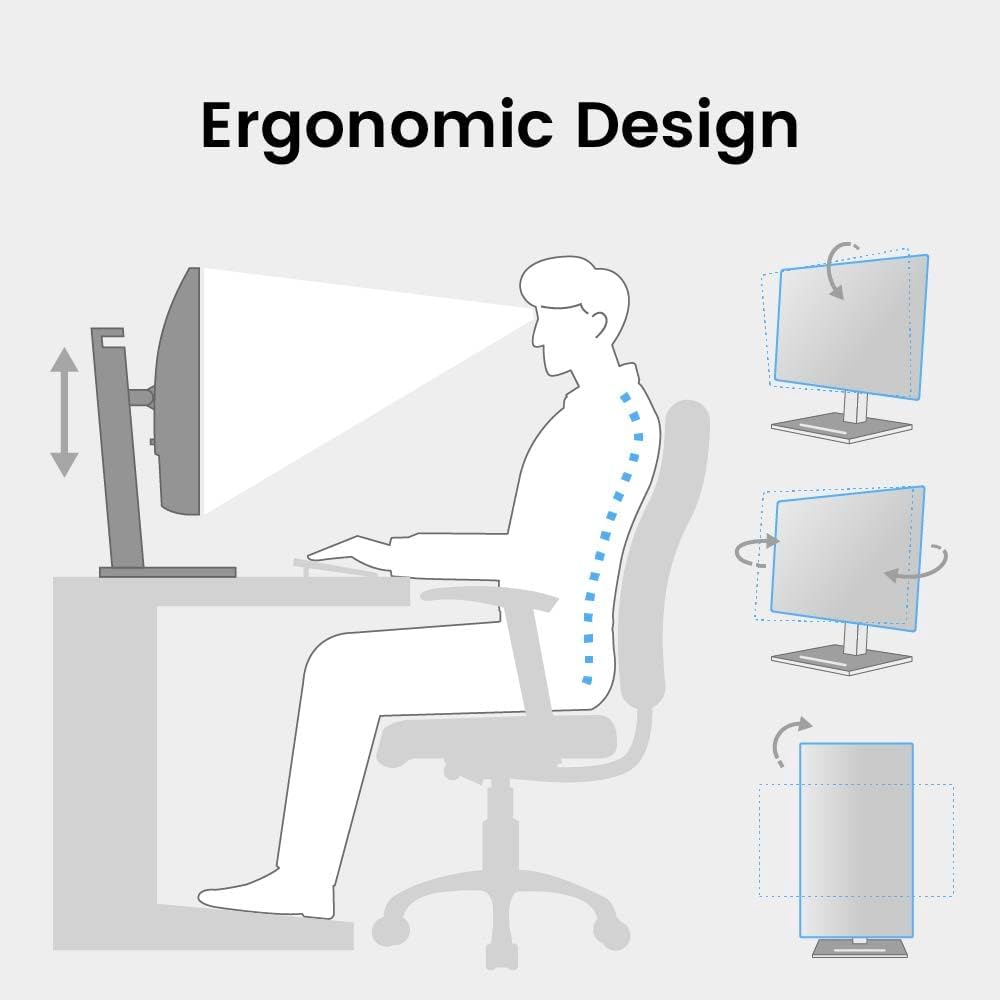 BenQ GW2490T 24" Monitor 100Hz FHD 1920x1080p | IPS | Vertical Monitor | Eye-Care | Thin Bezel | Height & Tilt Adjustable | DisplayPort | HDMI x2