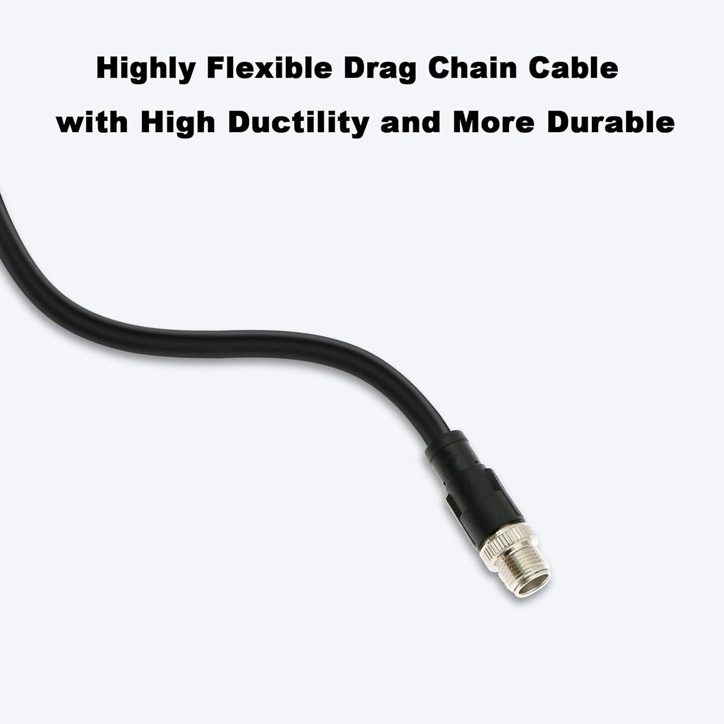 Alvin's Cables Ethernet Cable for Cognex in Sight 8200 8400 Series CCB-84901-2001-05 M12 8 Position X Code to RJ45 16.4ft/5M