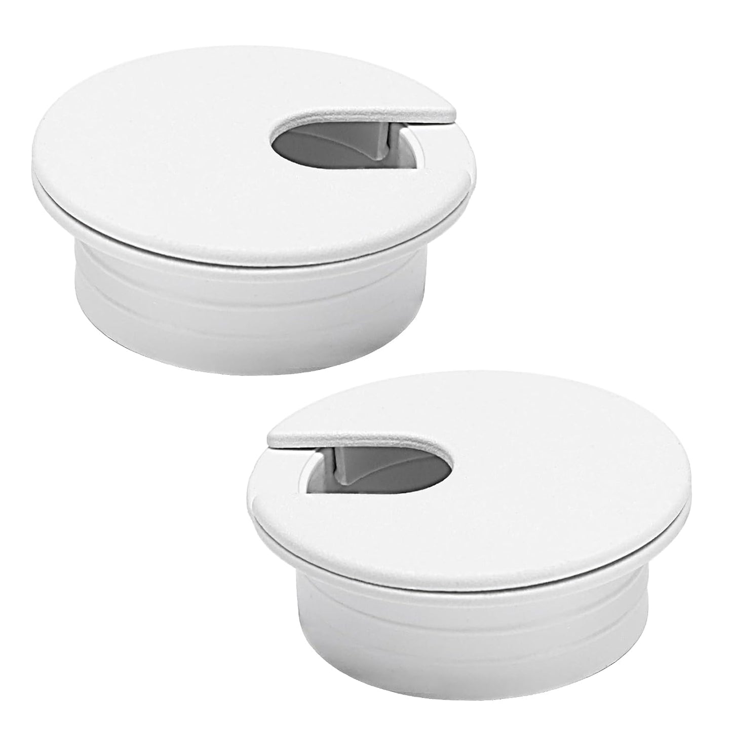 2 Pcs Desk Grommet 1-1/2" / 38 mm, Desk Cord Hole Cover, Cable Grommet ABS Plastic, Desk Hole Grommet for Home & Office Pc, Detachable Cable Cord Organizer-White
