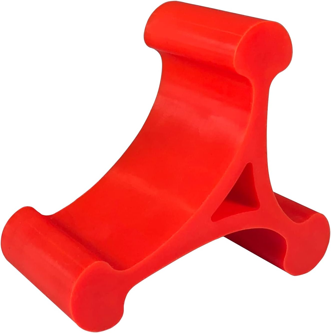 Skalene Phone Stand - 100% Silicone Rubber, Adjustable Phone Holder, Prop, Rest - Desk, Office, Home, Kitchen Accessory (Flash Red)