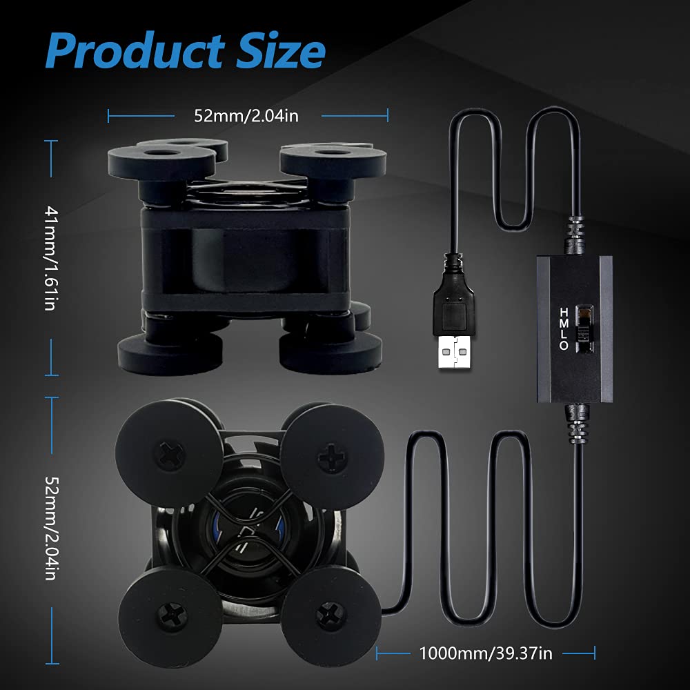 Mini, Compact 40mm x 20mm USB Fan, for VR Gear, Aquarium, Roku, Router, Raspberry Pi, Cosplay, Helmet Cooling Ventilation