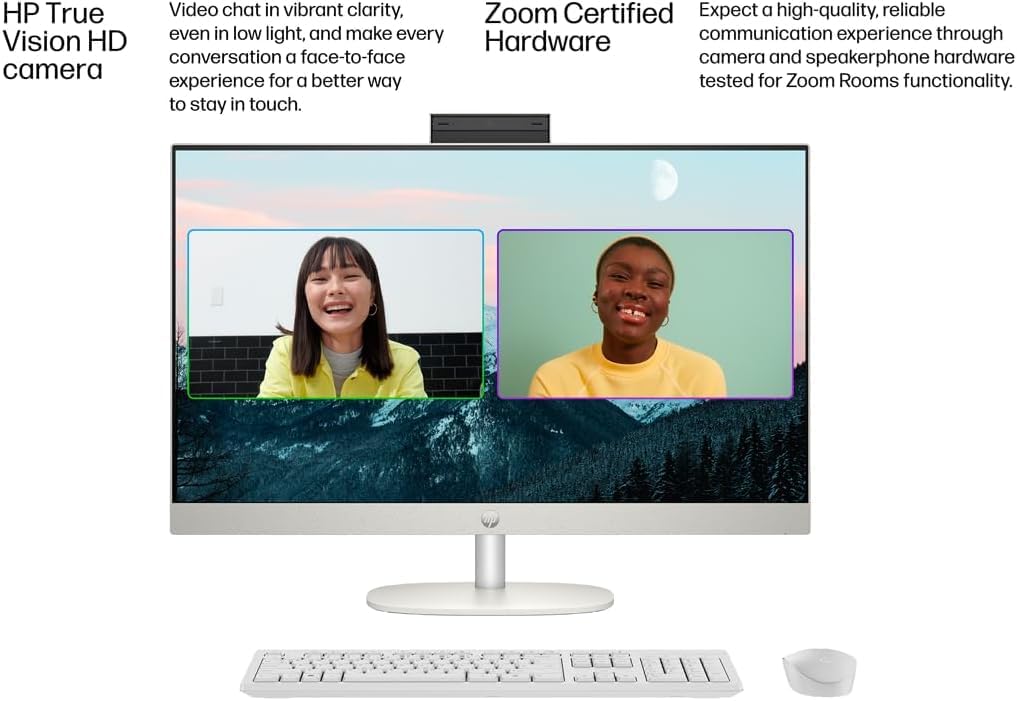 HP 27 Ultra 7 Business All-in-One Desktop, 27" FHD Touch, Intel 12 Cores Ultra 7 155U (Beats Intel i7-1355U), 32GB DDR5 RAM, 1TB SSD, Wireless KB & Mouse, Wi-Fi 6, Windows 11 Pro