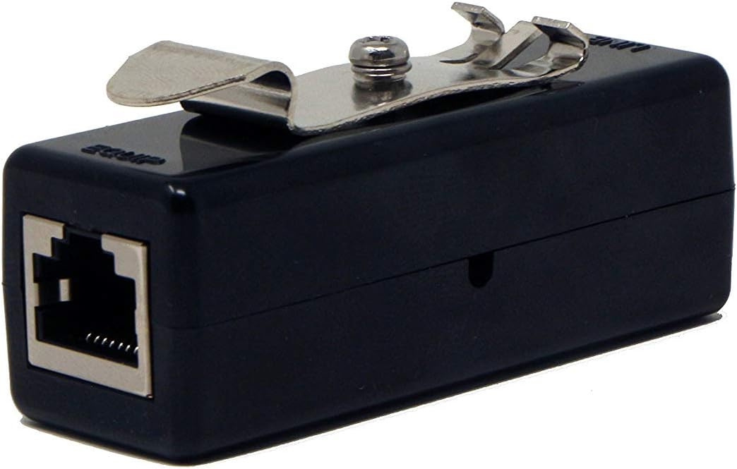 Ethernet Surge Protector - PoE+ - Gigabit - (with DIN Rail Mount Option) - Gas Discharge Tube for Full Protection - RJ45 Lightning Suppressor - LAN Network CAT5/CAT6 Thunder Arrestor - Tupavco TP309