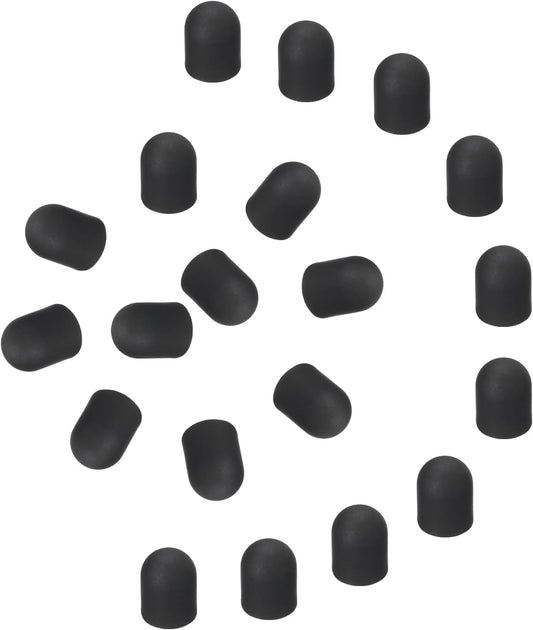 MECCANIXITY 60Pcs Replacement Stylus Pen Tips 5.5mm Conductive Capacitive Touch Screen Pens Tips Silicone Rubber, Black