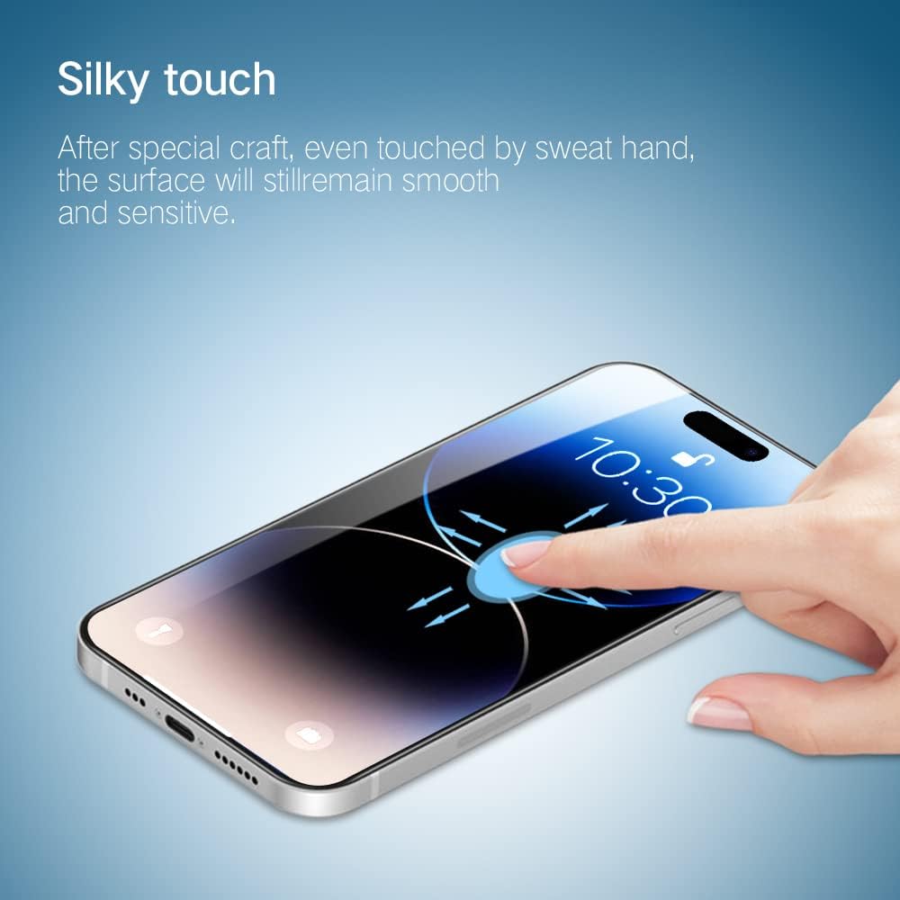 PERFECTSIGHT Sapphire Anti Blue Light Screen Protector Designed for iPhone 14 Pro Max - Eye Protection Diamond Hard Tempered Glass - HD Clear Military Grade Shatterproof Easy Installation (6.7 inch)