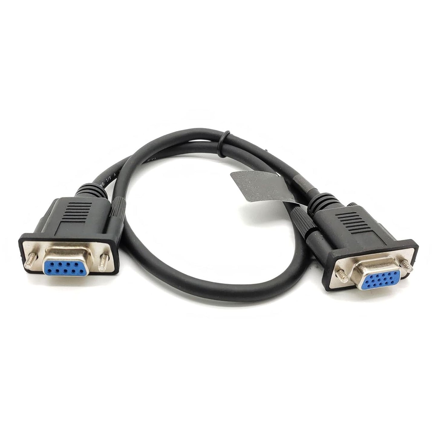 DB9 Female to VGA Female 15Pin Three-Row Signal Transmission Cable, VGA to DB9 Serial RS232 Data Cable for Mutual Transmission of Signals Between 9Pin Video Devices and Computers 50CM