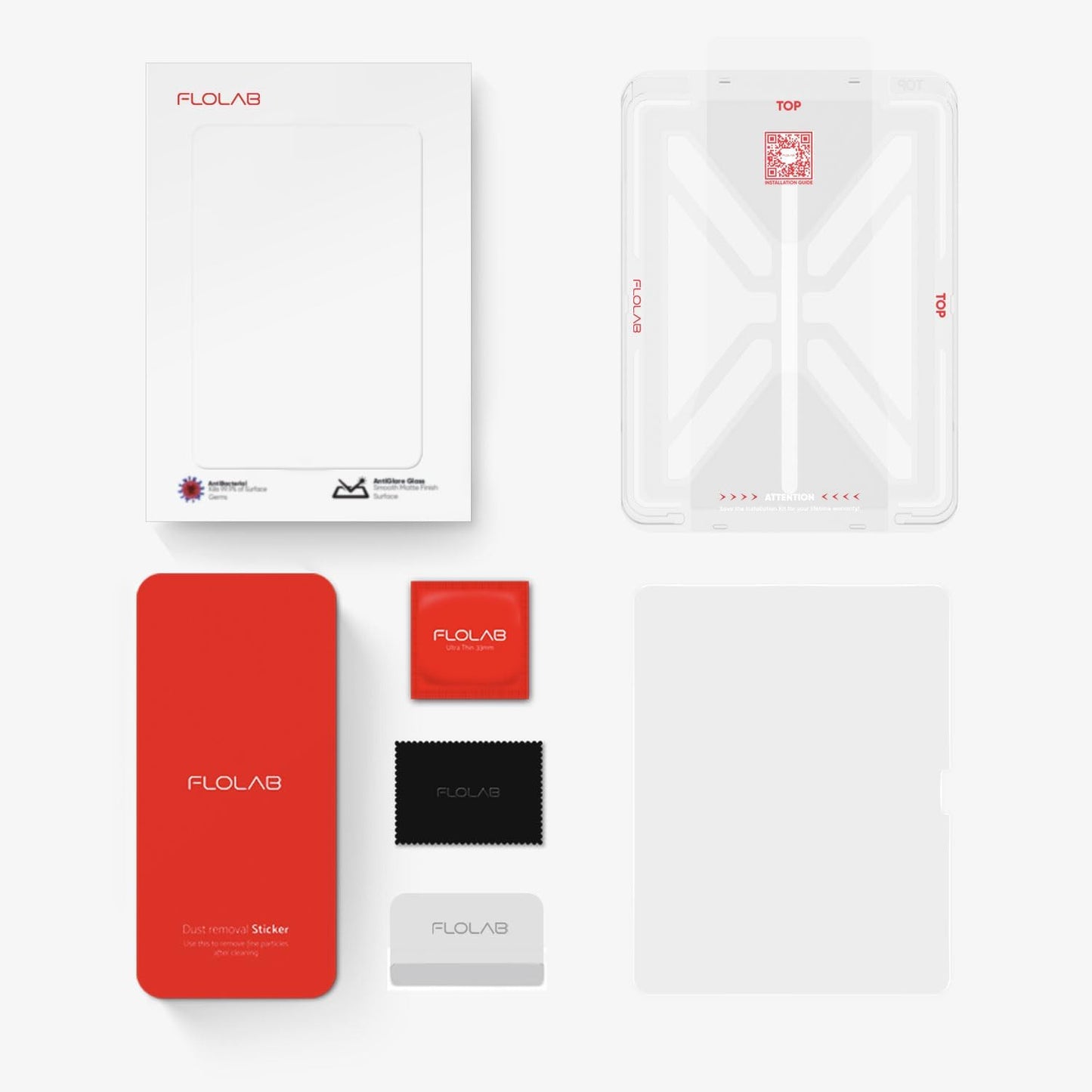 FLOLAB ONETIME NanoArmour Anti-Glare Screen Protector for iPad Air 11 Inch 2024 Anti-Fingerprint Tempered Glass, TruColor, Matte, Easy Install, Bubble Free, Dust Free, Smooth as Butter, Durable