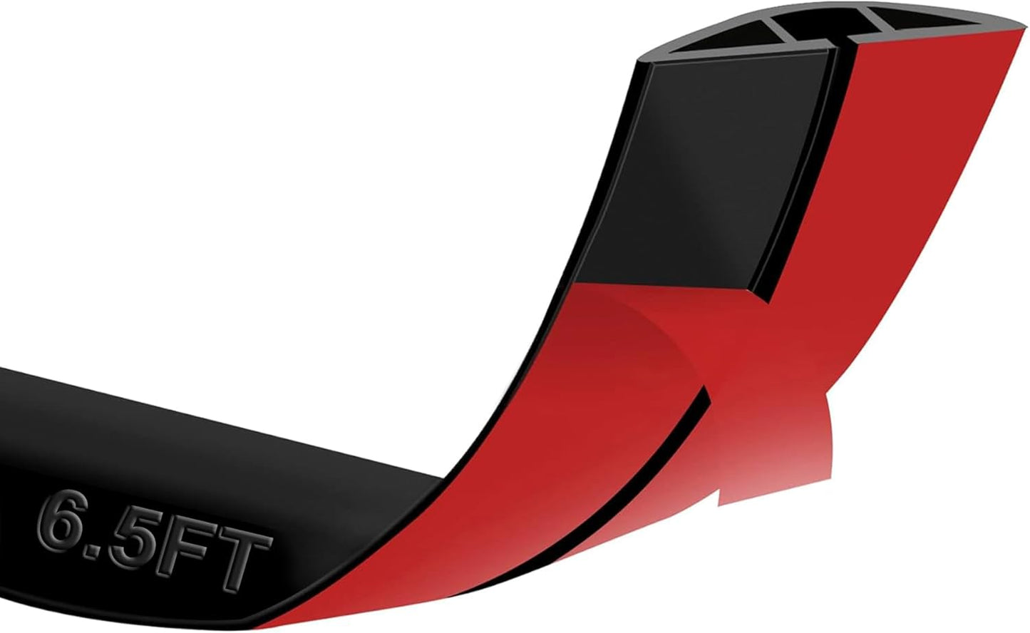 6.5Ft Floor Cord Cover Silicone Cable Protector Easy to Install Wire Organizer and Hider Ideal Extension Cord Cover for Home, Office, Garage (Black-6.5Ft)