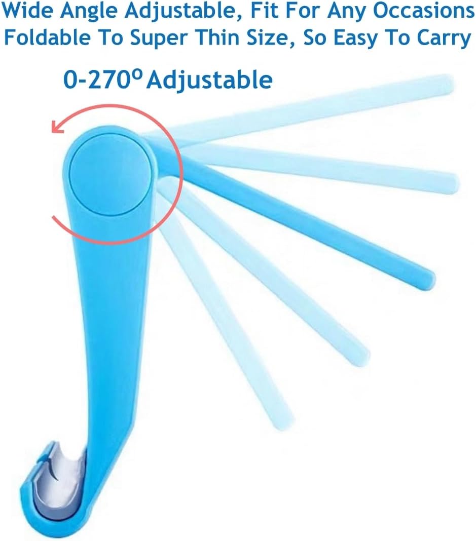 Adjustable Foldable Cell Phone Stand for Desk, Compatible with Most Devices, 1.5 Ounces, Blue