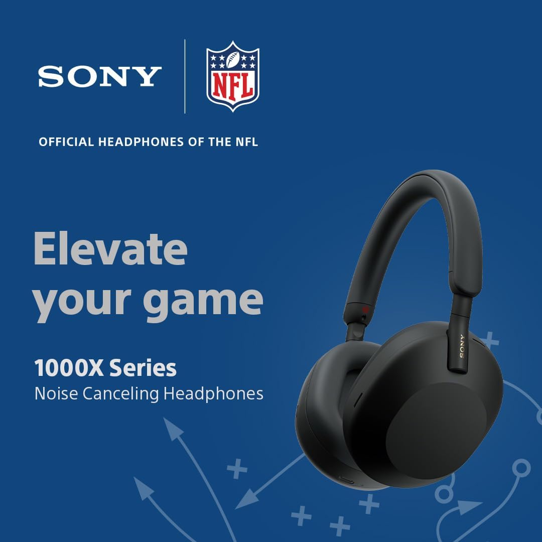 Sony WH-1000XM5 Premium Noise Canceling Headphones, Auto NC Optimizer, 30-Hour Battery, Alexa Voice Control, Silver