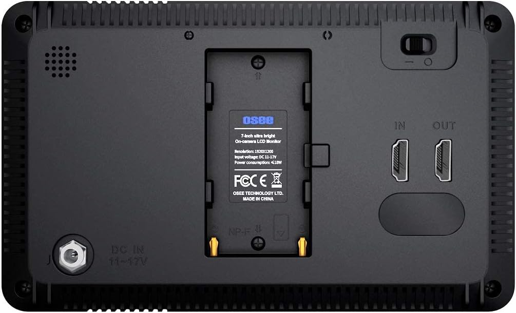 osee T7 7inch Upgraded Version 3000 Nits Ultra Bright Daylight Viewable FHD DSLR Camera Field Monitor 3D LUT HDR 4K HDMI Input & Output Including Ball Head Power Adaptor and D-tap Cable