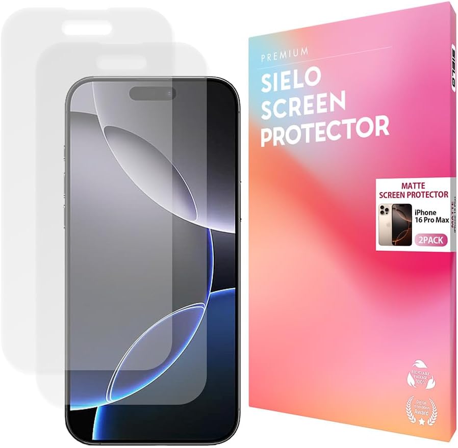 SIELO 2 Pack Matte Screen Protector iPhone 14 promax, 9H Hardness Shatterproof & Paperfeel PET Film, Anti-Glare & Anti-Fingerprint Case Friendly Paperlike Screen Protector Film for iPhone Pro Max.