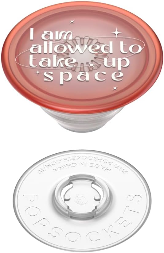 PopSockets Plant-Based Phone Grip with Expanding Kickstand, Adhesive Grip, Eco-Friendly, Cute PopSockets - Take Up Space Transluscent