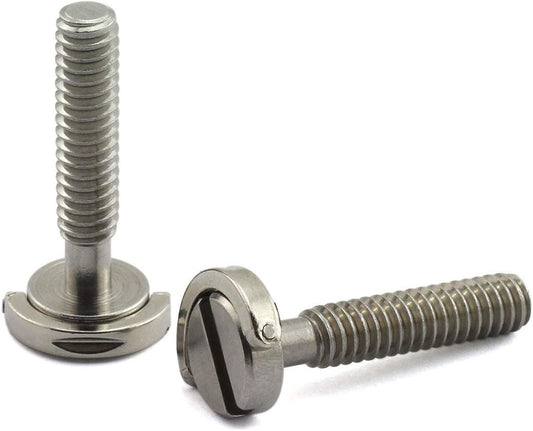 HJ Garden 2pcs 1/4-20 Thread D-Ring Stainless Steel Camera Fixing Screws for Camera Tripod Monopod QR Plate,D Shaft Quick Release Plate Mounting Screw 30mm Length