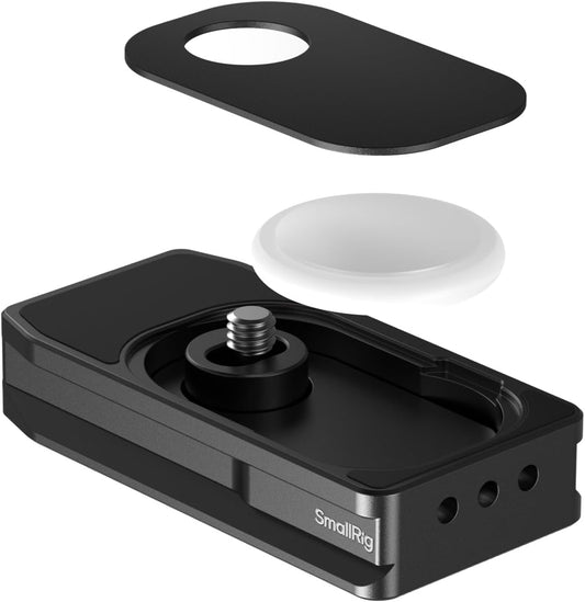 SmallRig Universal Mount Plate for AirTag, for SmartTag2, Quick Release Camera Mount Baseplate for Arca-Type, Built-in EVA Pad, 1/4"-20 Screws for Sony, for Canon, for Nikon - MD5422