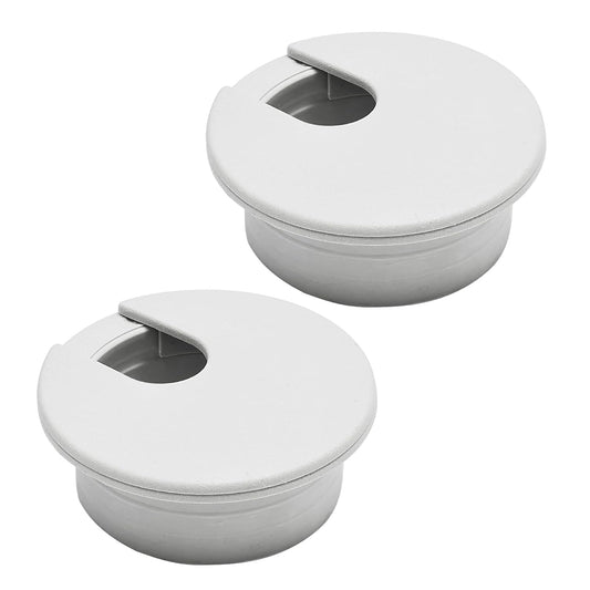 Desk Grommet 1-3/8" (35 mm), Desk Cord Hole Cover, Cable Grommet ABS Plastic, Desk Hole Grommet for Office and Home Table Cable, Detachable Cable Cord Organizer (Light Grey 2 Pcs)