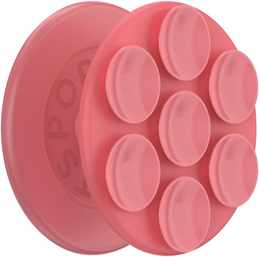PopSockets Suck-Up™ Suction Grip & Stand, 3-in-1 MagSafe Phone Mount for iPhone, Strong Hold on Mirrors & Glass, Swappable Top, Portable & Reusable - Putty