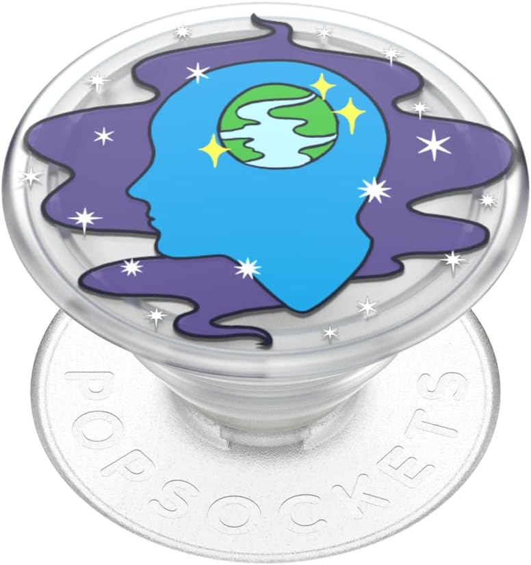 PopSockets Plant- Based Phone Grip with Expanding Kickstand, Adhesive Grip, Eco- Friendly - Translucent Open Minded