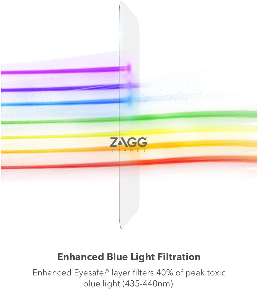 ZAGG invisibleShield Glass Elite VisionGuard+- Screen Protector - with Blue Light Filter - for iPhone 11 Pro, iPhone Xs, iPhone X - Impact Protection