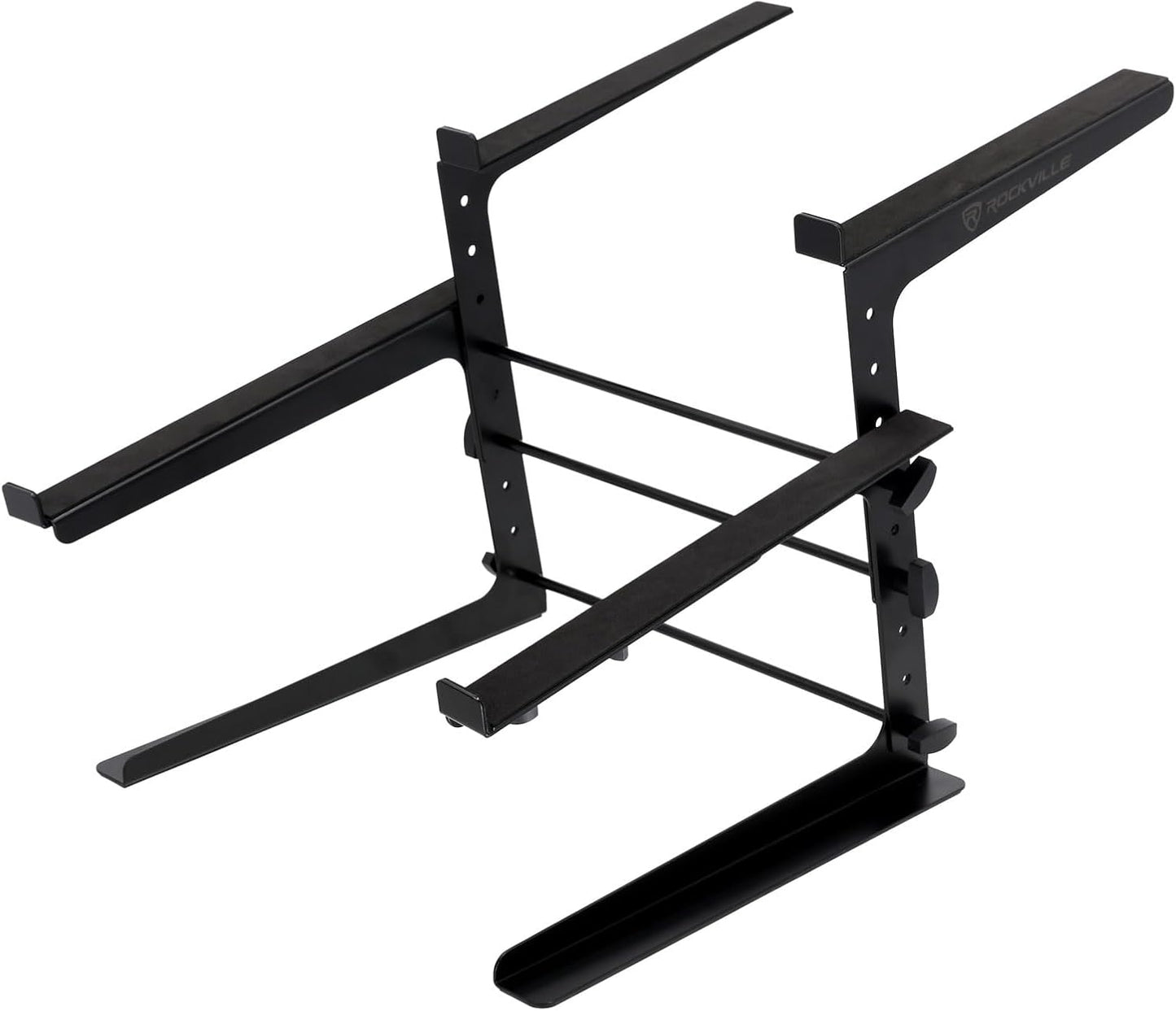 Rockville Rock2d2 Adjustable Dual Shelf DJ Controller Midi Keyboard Laptop Stand
