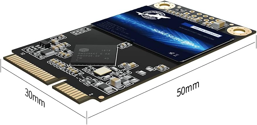 Dogfish mSATA SSD 1TB 3D NAND TLC SATA III 6 Gb/s, mSATA (30x50.9mm) Internal Solid State Drive - Compatible with Desktop PC Laptop - (MSATA 1TB)